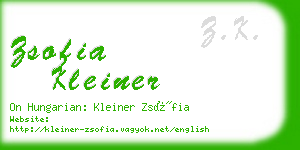 zsofia kleiner business card